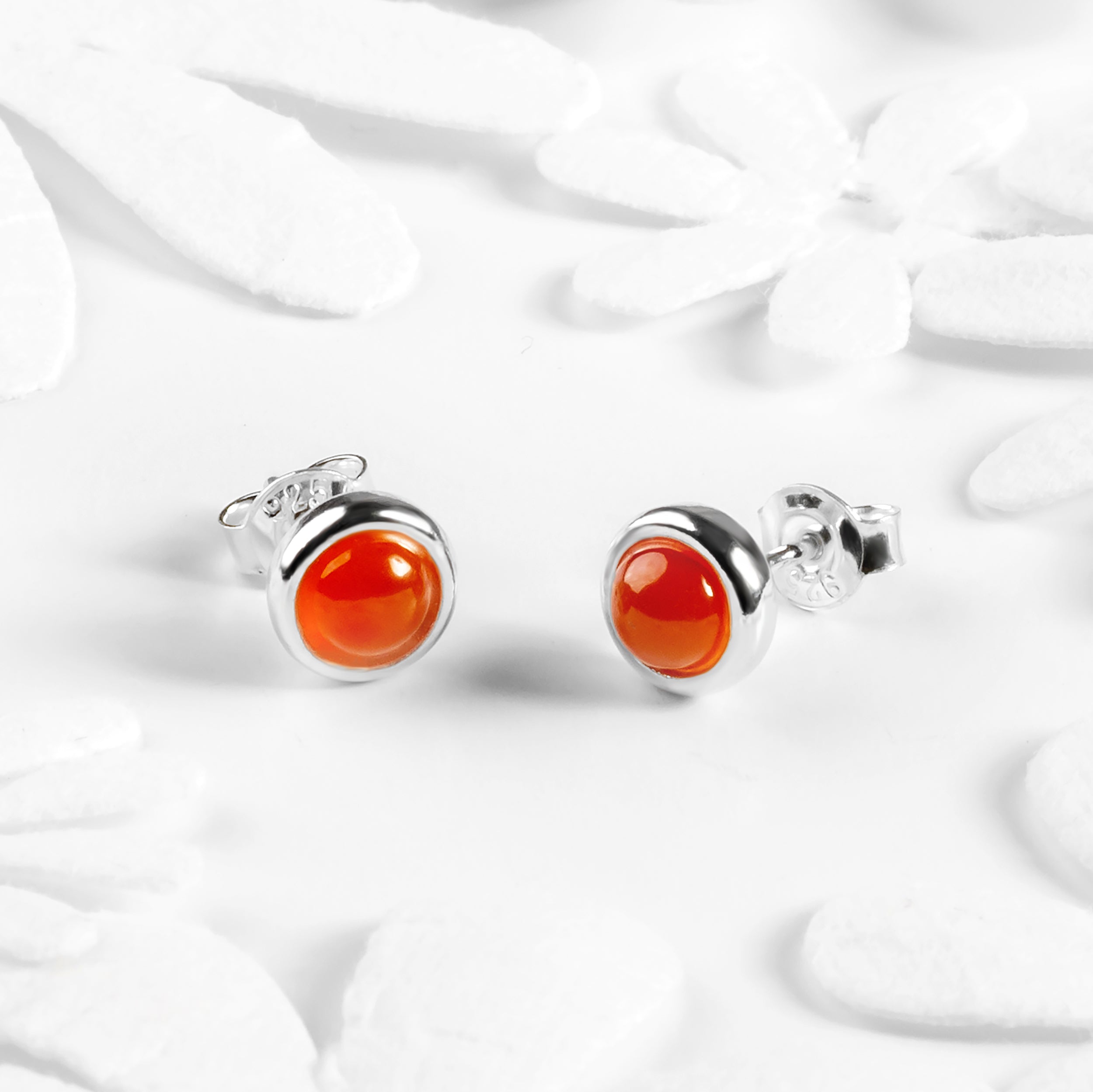 Carnelian studs on sale